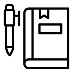 journal book icon line