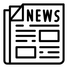 newspaper icon line