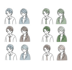 ビジネス男女セット