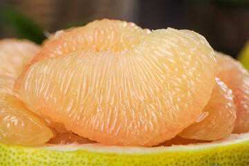Fresh Juicy Pomelo Segments - Sweet Fukienese Citrus Fruit Picked and Ready to Eat
