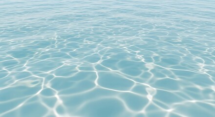 Calm Waters Serene Abstract of Sunlight Reflections on a Clear, Blue Ocean Surface