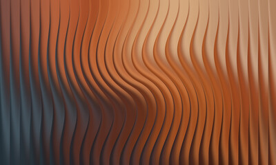 Abstract warm orange and blue wavy textured background