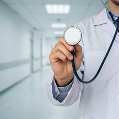 doctor holding stethoscope