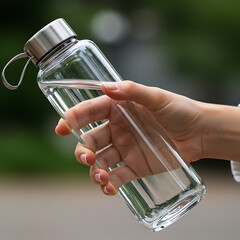 hand holding a glass of water