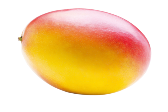 A large yellow and red fruit