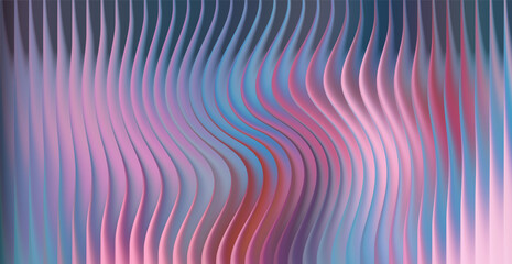 Abstract wavy vertical lines with pink and blue gradient effect