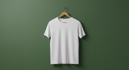 Clean white t-shirt mockup showcasing apparel design on a vibrant background