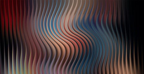 Fototapeta premium Abstract multicolored wavy vertical lines background