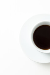 カップに入ったコーヒー　白バック