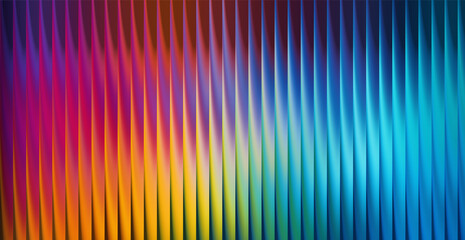 Colorful abstract wavy vertical lines with a vibrant rainbow effect