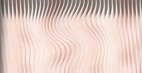 Soft pink wavy abstract background with vertical lines