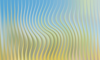 Obraz premium Soft abstract wavy surface with vertical ridges and pastel color gradient
