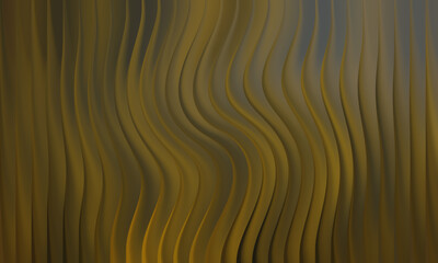 Fototapeta premium Abstract wavy vertical lines with golden and grey tones