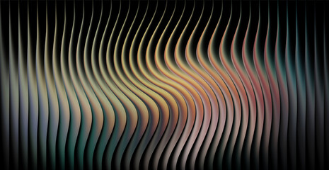 Abstract wavy vertical lines with colorful tones
