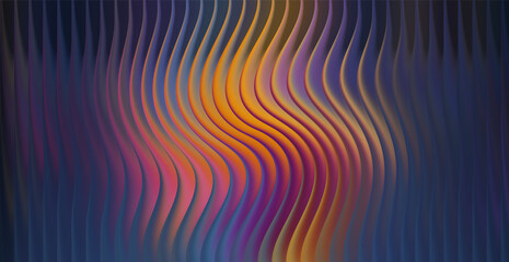 Abstract wavy colorful texture with vertical lines and glow