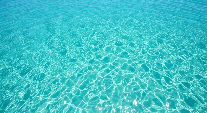 Crystal-Clear Turquoise Water A Serene Ocean Surface