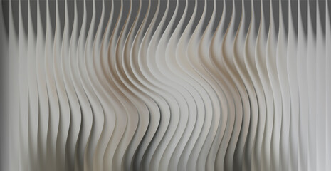 Abstract wavy vertical lines with a neutral and gray background