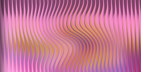Abstract wavy pink and yellow vertical lines background