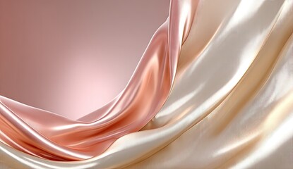 Fluid, flowing fabrics in blush and cream