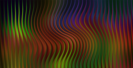 Colorful abstract background with wavy vertical lines and shadows