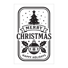 Obraz premium Minimalist Christmas & New Year Wishes Design
