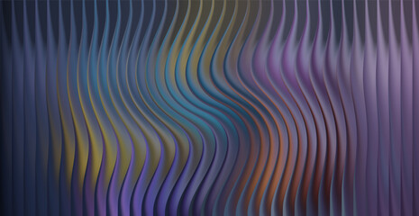 Abstract wavy background with purple, blue, and yellow hues