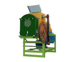 Advanced Efficient Industrial Coconut Milk Extractor Press Juicer Machine for Food Processing Plant. High-Resolution Isolated Asset on Transparent Background. Modern Juice Production Technology.