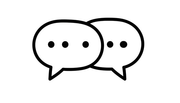 Two overlapping speech bubbles