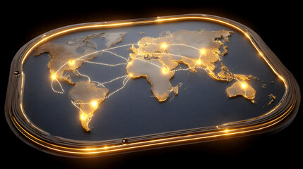 tracking internet traffic across multiple countries on a virtual display screen