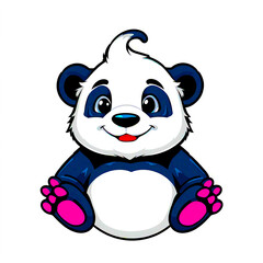 Fototapeta premium Silhouette Vector Style Minimal Panda Logo Design – Cute and Modern Graphic Template for Wildlife Conservation, Eco-Friendly Brands, Zoos, Children's Products, Animal Projects, and Professional Busine