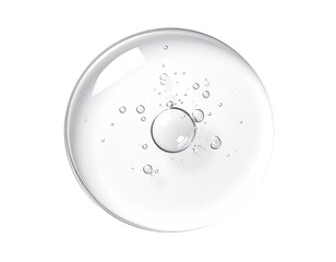 Clear serum drop, glossy surface