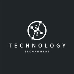 Neuron Logo, Neuron Nerve or Seaweed Vector Abstract Molecule Design, Template Illustration