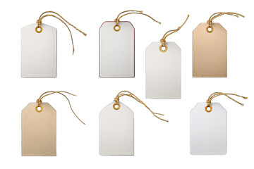 Blank price tags arranged in a grid