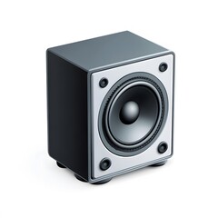 Obraz premium Acoustic sound system icon, audio speaker for media entertainment production