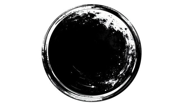 Abstract circular brushstroke design