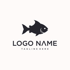simple fish logo design vector. creative logo