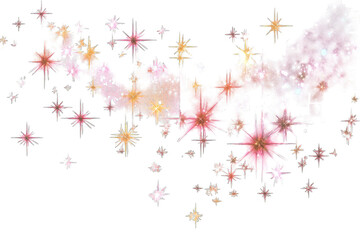 Abstract design of sparkling shapes