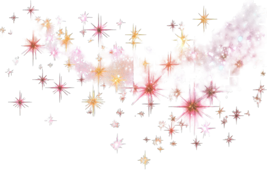 Abstract design of sparkling shapes