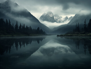 Silent Lake and Smoky Peaks
