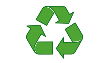 Green recycling symbol on black background (12)