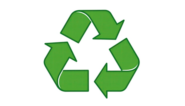Green recycling symbol on black background (12)