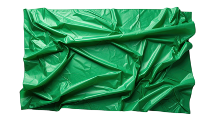 Wrinkled green plastic sheet (1)