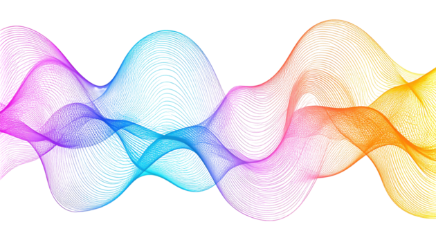 Abstract flowing waves of vibrant color