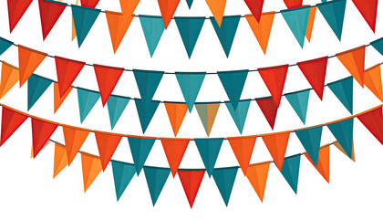 Colorful triangular garland