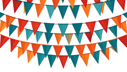 Colorful triangular garland