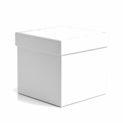 White cardboard box mockup for product packaging and branding design