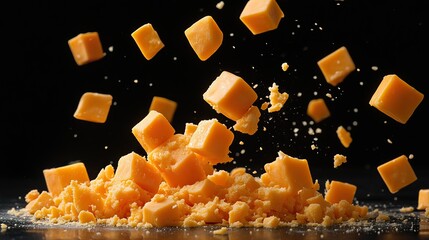 photography, cheddar, crumbly, premium, isolated,  -