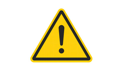 Yellow triangle warning sign