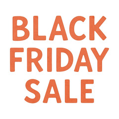 PNG Bold text Black Friday promotion.