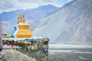 Maitreya Buddha tallest Statue in Diskit Monastery in Nubra Valley in Leh, Ladakh, India.
